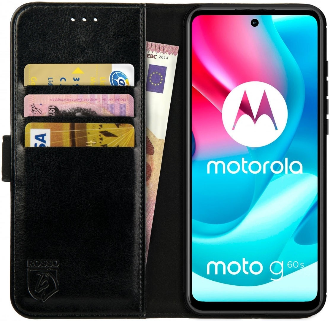 Rosso Element PU Θήκη Πορτοφόλι Motorola Moto G60S - Black (96109) 