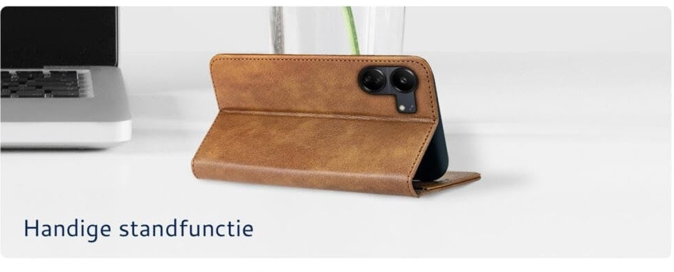 Rosso Element PU Θήκη Πορτοφόλι Xiaomi Redmi 13C 4G / Poco C65 - Brown (8719246440656) 