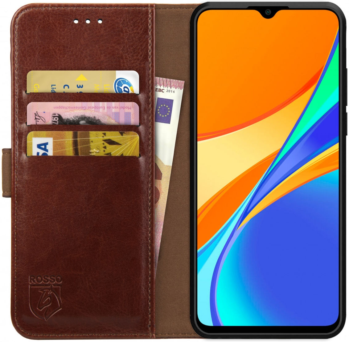 Rosso Element PU Θήκη Πορτοφόλι Xiaomi Redmi 9C - Brown (8719246262579)