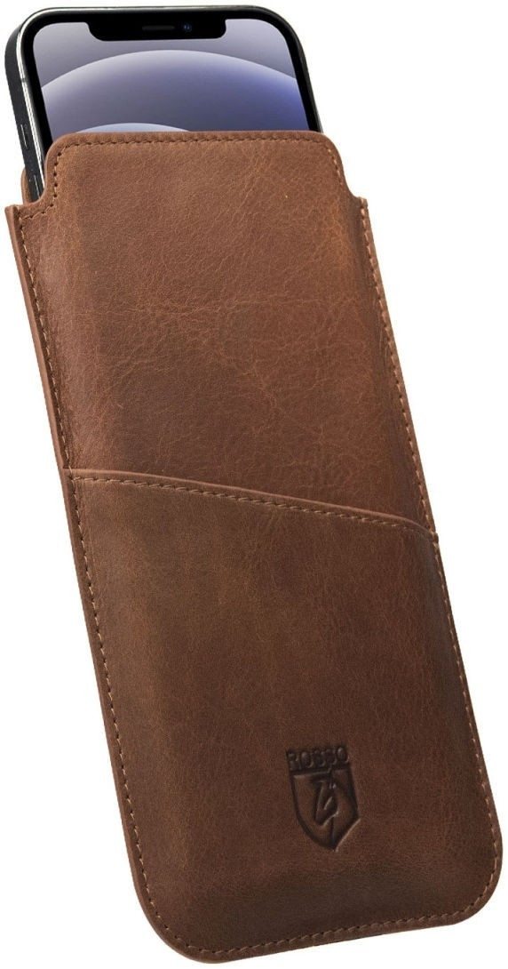 Rosso Deluxe Select Insert Case - Universal Δερμάτινη Θήκη για Smartphones / Κινητά - 14 x 7 cm - Brown (94647)