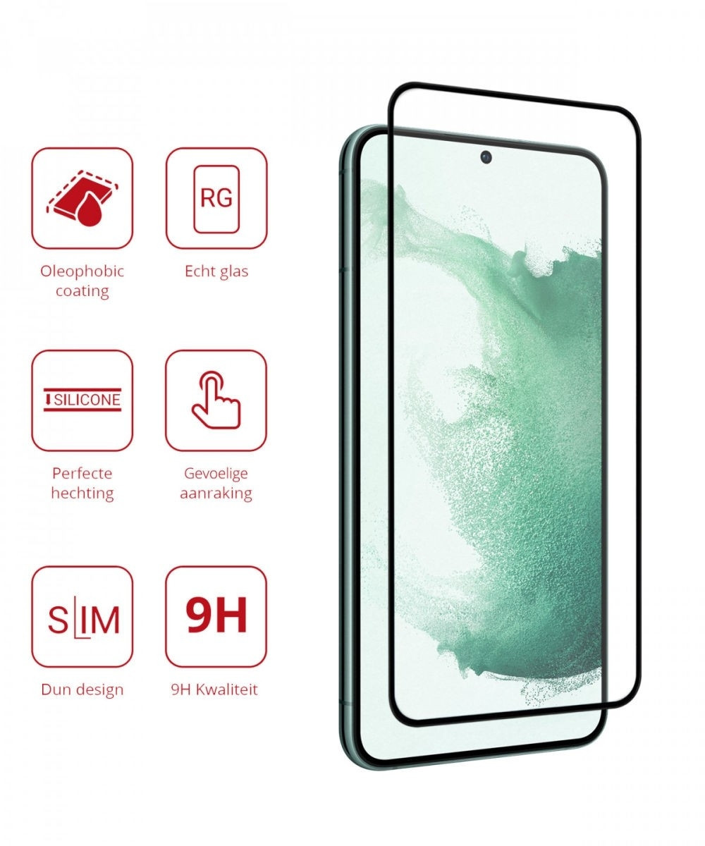 Rosso Tempered Glass - FullFace Αντιχαρακτικό Προστατευτικό Γυαλί Οθόνης Samsung Galaxy S22 Plus 5G - Black (98138)