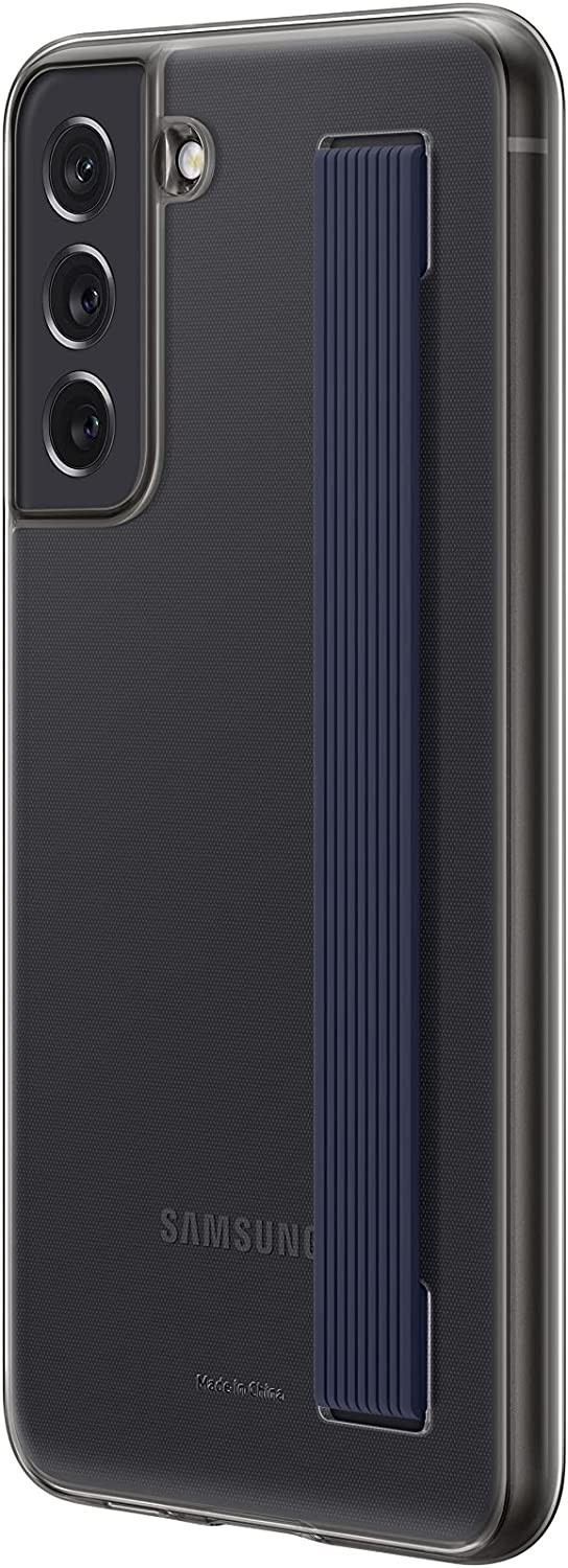Official Samsung Clear Strap Cover - Σκληρή Θήκη Samsung Galaxy S21 FE 5G - Dark Gray (EF-XG990CBEGWW)