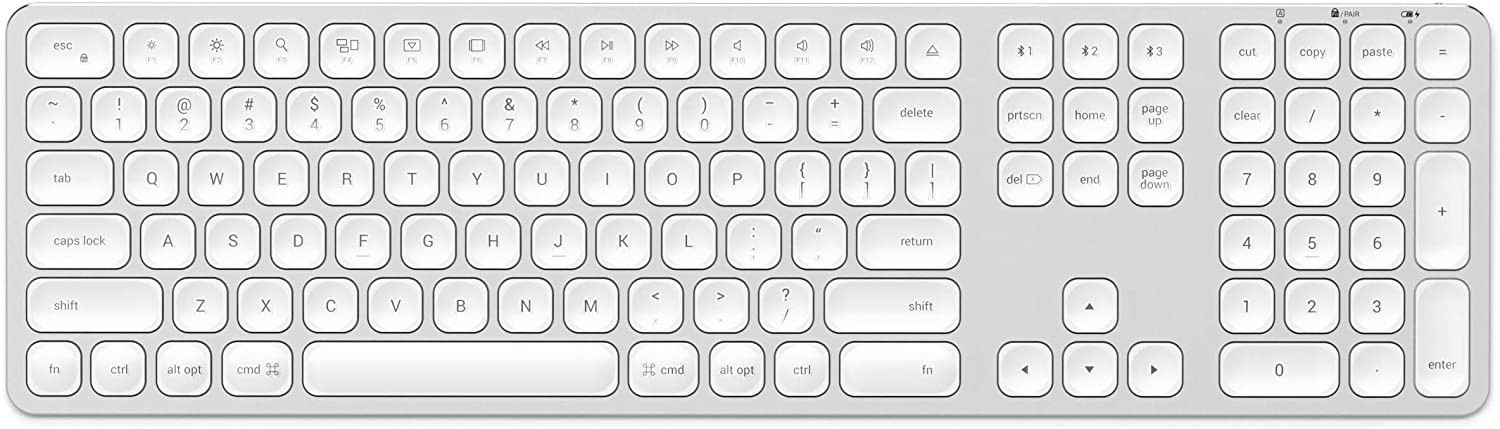 Satechi Bluetooth Keybord για Mac - Ασύρματο Πληκτρολόγιο Αλουμινίου Bluetooth - Silver (ST-AMBKS)