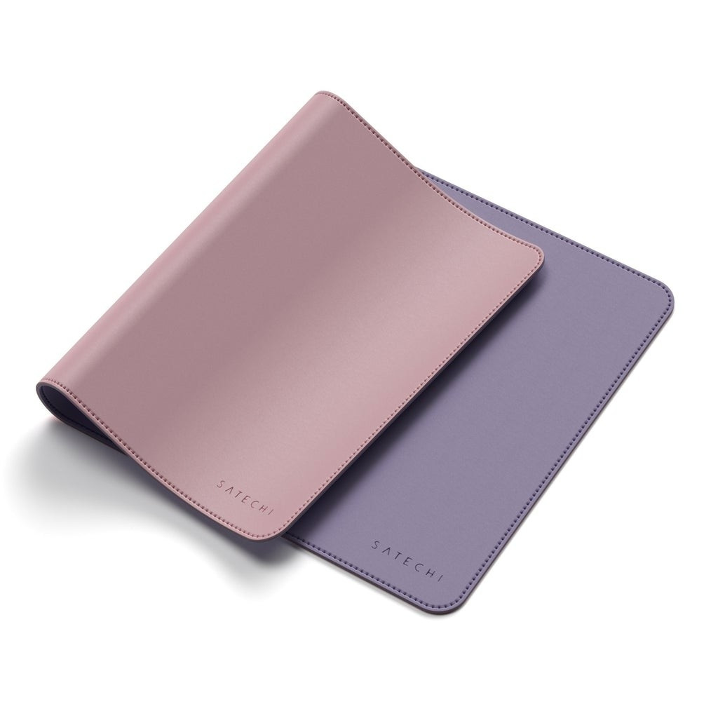Satechi Eco-Leather Dual Sided Deskmate - Επιφάνεια Γραφής Διπλής Όψεως & Mouse Pad - Pink / Purple (ST-LDMPV)