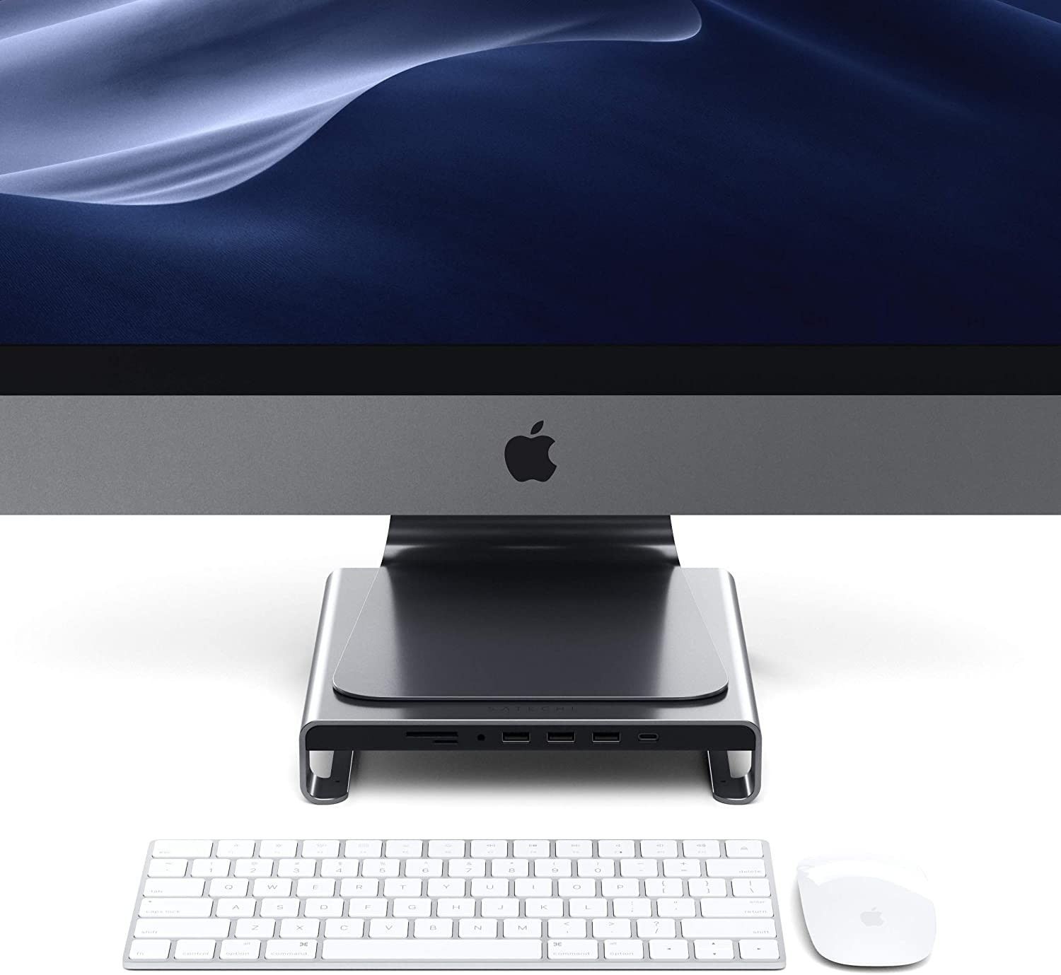 Satechi Type-C Aluminum Monitor Stand Hub for Imac- Βάση Αλουμινίου για Οθόνη Imac - Space Gray (ST-AMSHM)