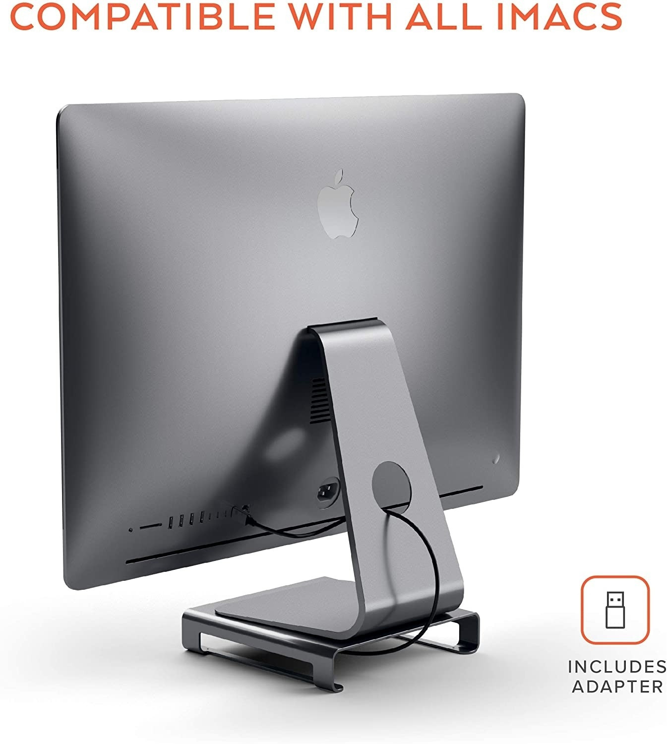 Satechi Type-C Aluminum Monitor Stand Hub for Imac- Βάση Αλουμινίου για Οθόνη Imac - Space Gray (ST-AMSHM)
