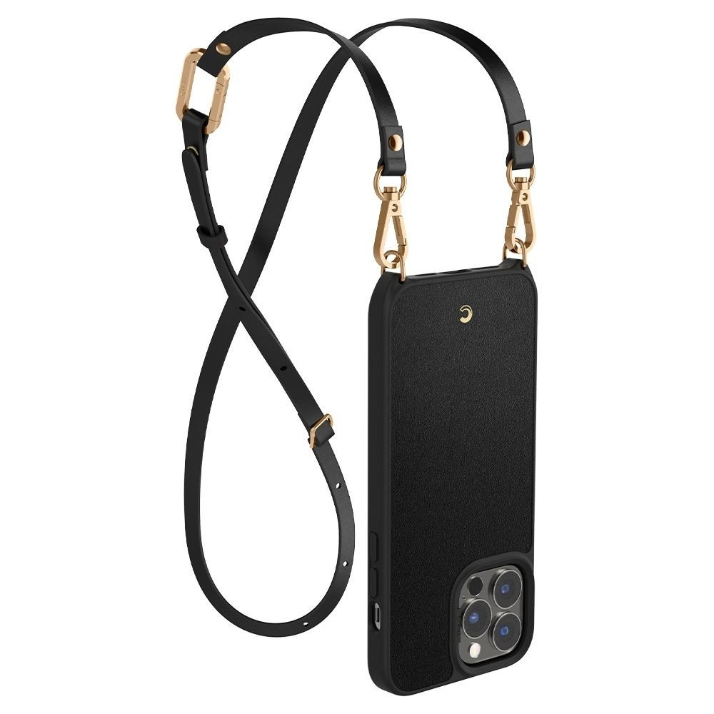Spigen Cyrill Classic Charm Θήκη με Ρυθμιζόμενο Λουράκι Λαιμού / Χειρός Apple iPhone 13 Pro Max - Black (ACS03176)