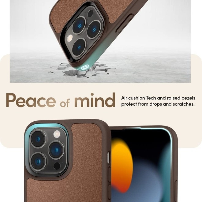 Spigen Cyrill Kajuk Mag Θήκη MagSafe με Λουράκι Χειρός - Apple iPhone 14 Pro Max - Saddle Brown (ACS04881)