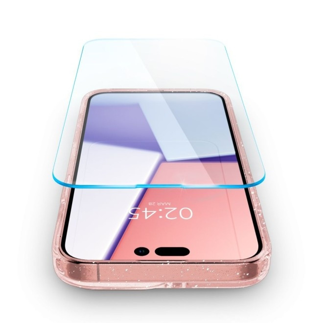 Spigen Cyrill Shine Mag - Σετ Θήκη MagSafe / 2 x Tempered Glass / Λουράκι Χειρός - Apple iPhone 14 Pro - Rose Glitter (ACS05021)