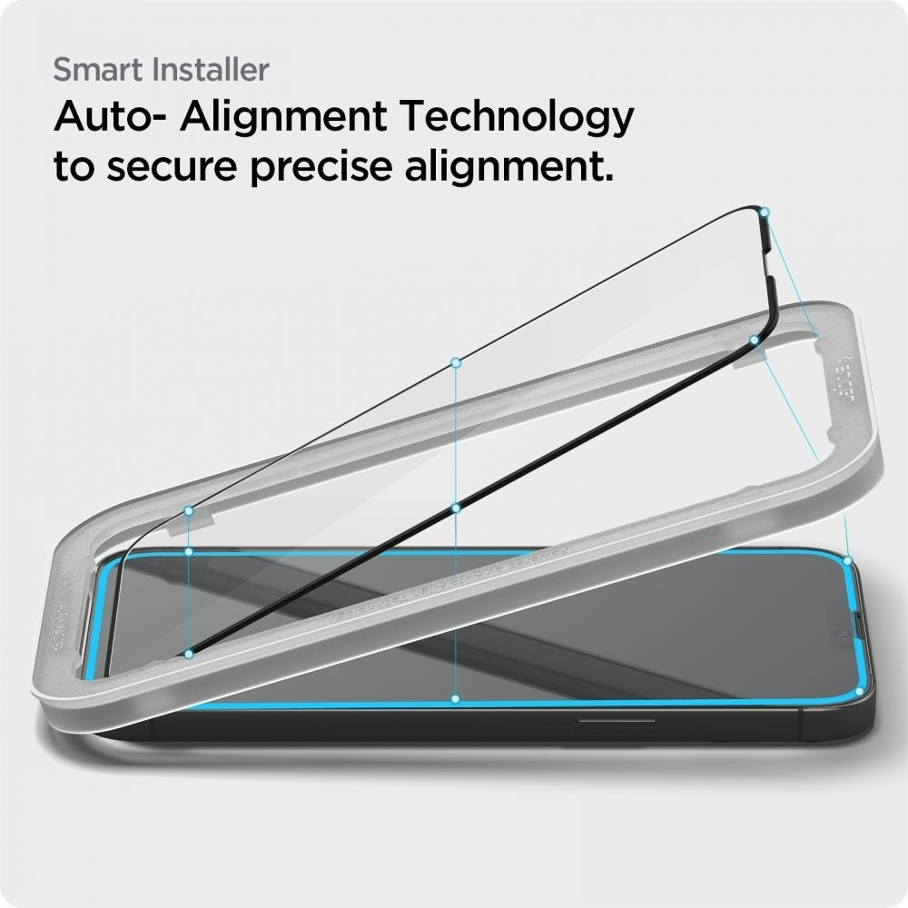 Spigen GLAS.tR ALIGNmaster - Αντιχαρακτικό Fullface Γυάλινο Tempered Glass Apple iPhone 13 Pro Max - 2 Τεμάχια - Black (AGL03377)