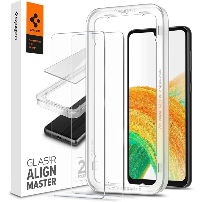 Spigen GLAS.tR ALIGNmaster - Αντιχαρακτικό Γυάλινο Tempered Glass Samsung Galaxy A33 5G - Clear - 2 Τεμάχια (AGL04296)
