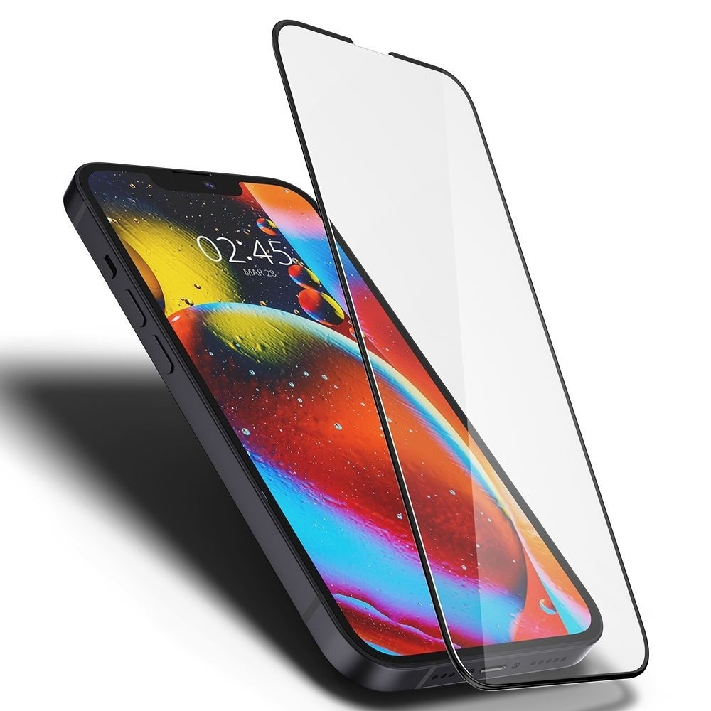 Spigen GLAS.tR Slim HD - Αντιχαρακτικό Fullface Γυάλινο Tempered Glass - Apple iPhone 13 Pro Max - Black (AGL03383)