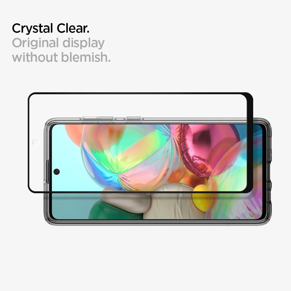Spigen Fullface Tempered Glass Samsung Galaxy A71 5G GLAS.tR Slim - Black (AGL01049)