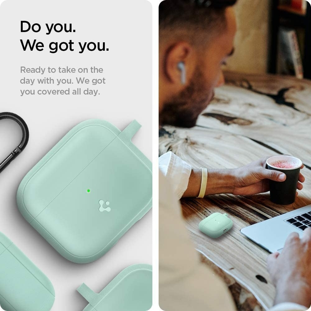 Spigen Silicone Fit - Σκληρή Θήκη Apple AirPods 3rd Gen - Apple Mint (ASD02901) 