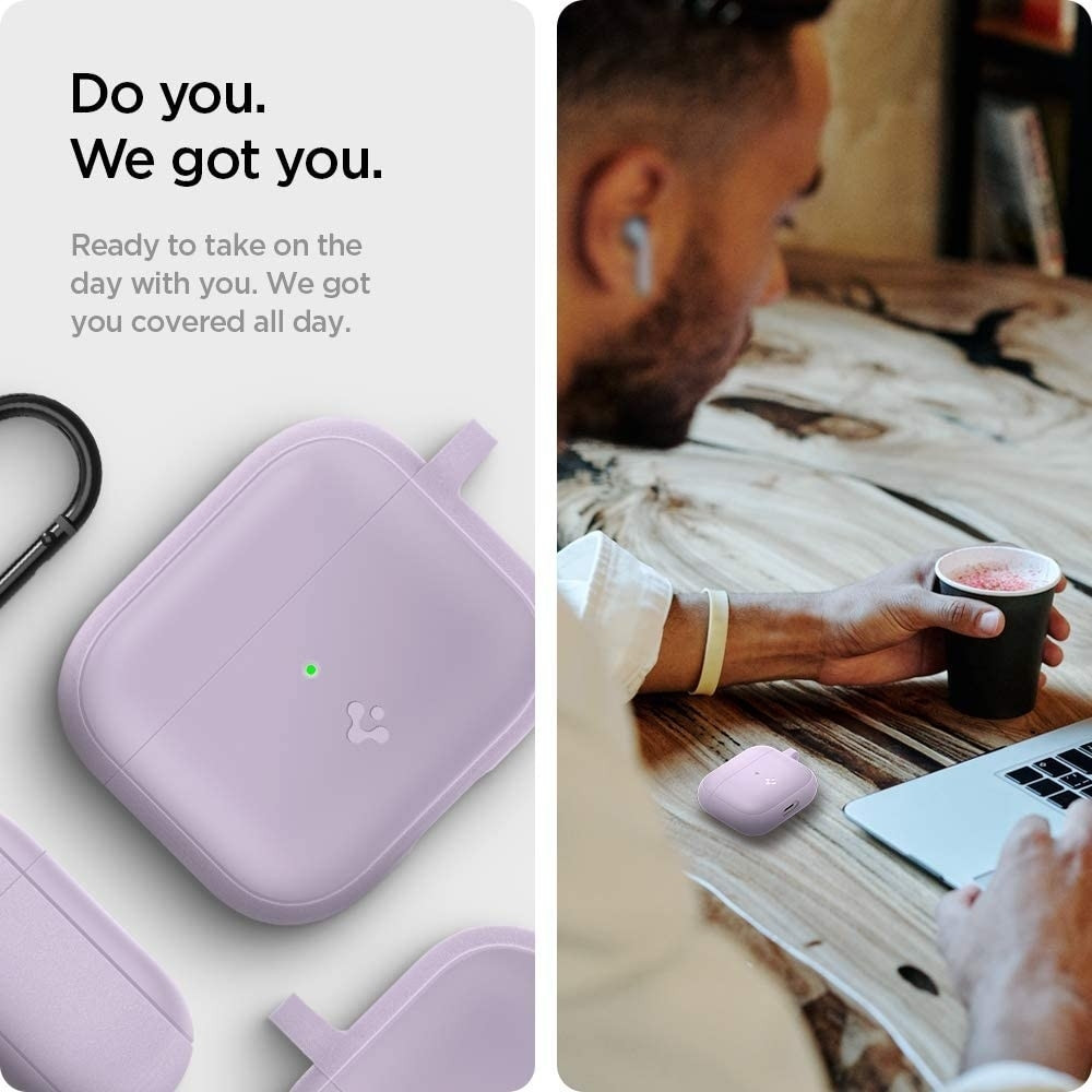 Spigen Silicone Fit - Σκληρή Θήκη Apple AirPods 3rd Gen - Lavender