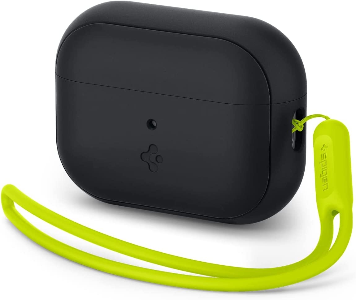 Spigen Silicone Fit Θήκη Σιλικόνης - Apple AirPods Pro 2nd Gen - Black / Phantom Green (ACS05810)
