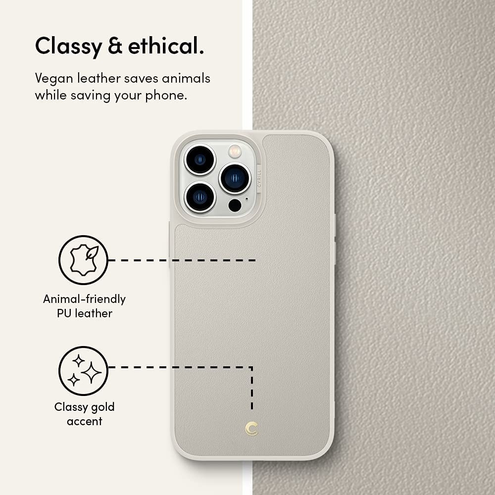 Spigen Θήκη Cyrill Leather Brick Apple iPhone 13 Pro Max - Cream (ACS03174)