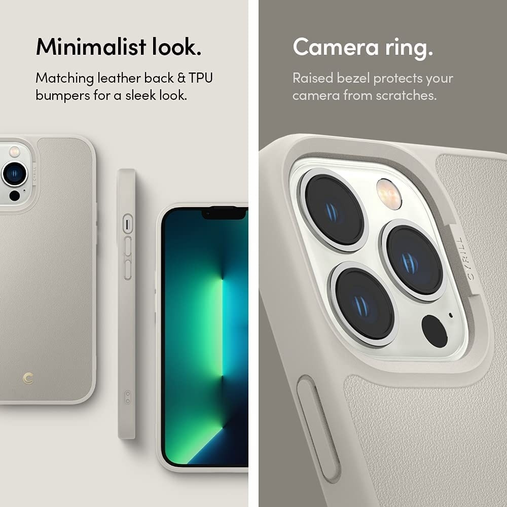 Spigen Θήκη Cyrill Leather Brick Apple iPhone 13 Pro Max - Cream (ACS03174)