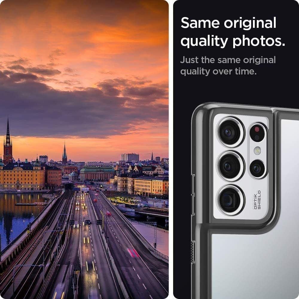 Spigen Θήκη Optik Crystal Samsung Galaxy S21 Ultra 5G - Chrome Gray (ACS02580)