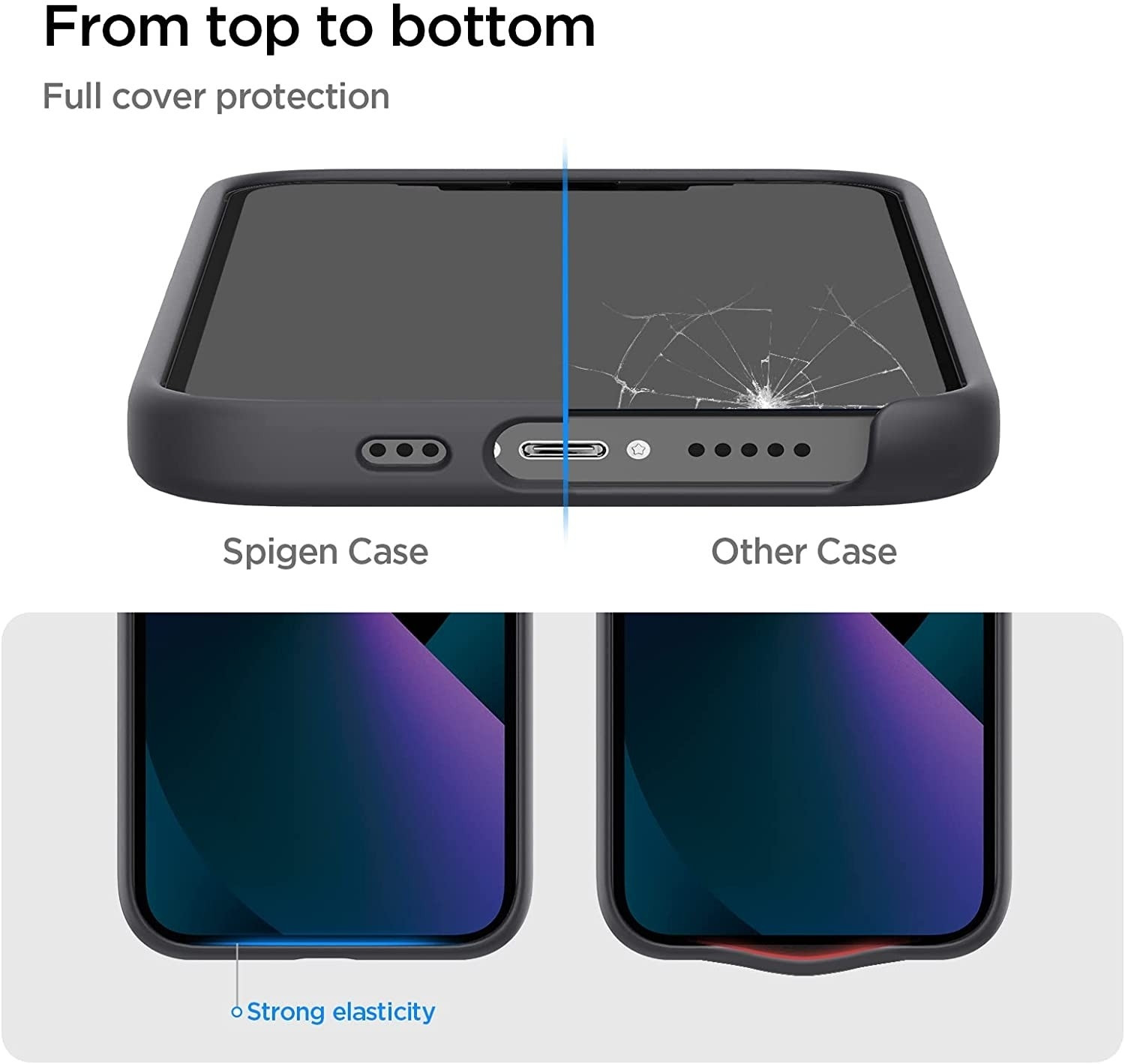 Spigen Θήκη Silicone Fit Apple iPhone 13 mini - Black (ACS03339