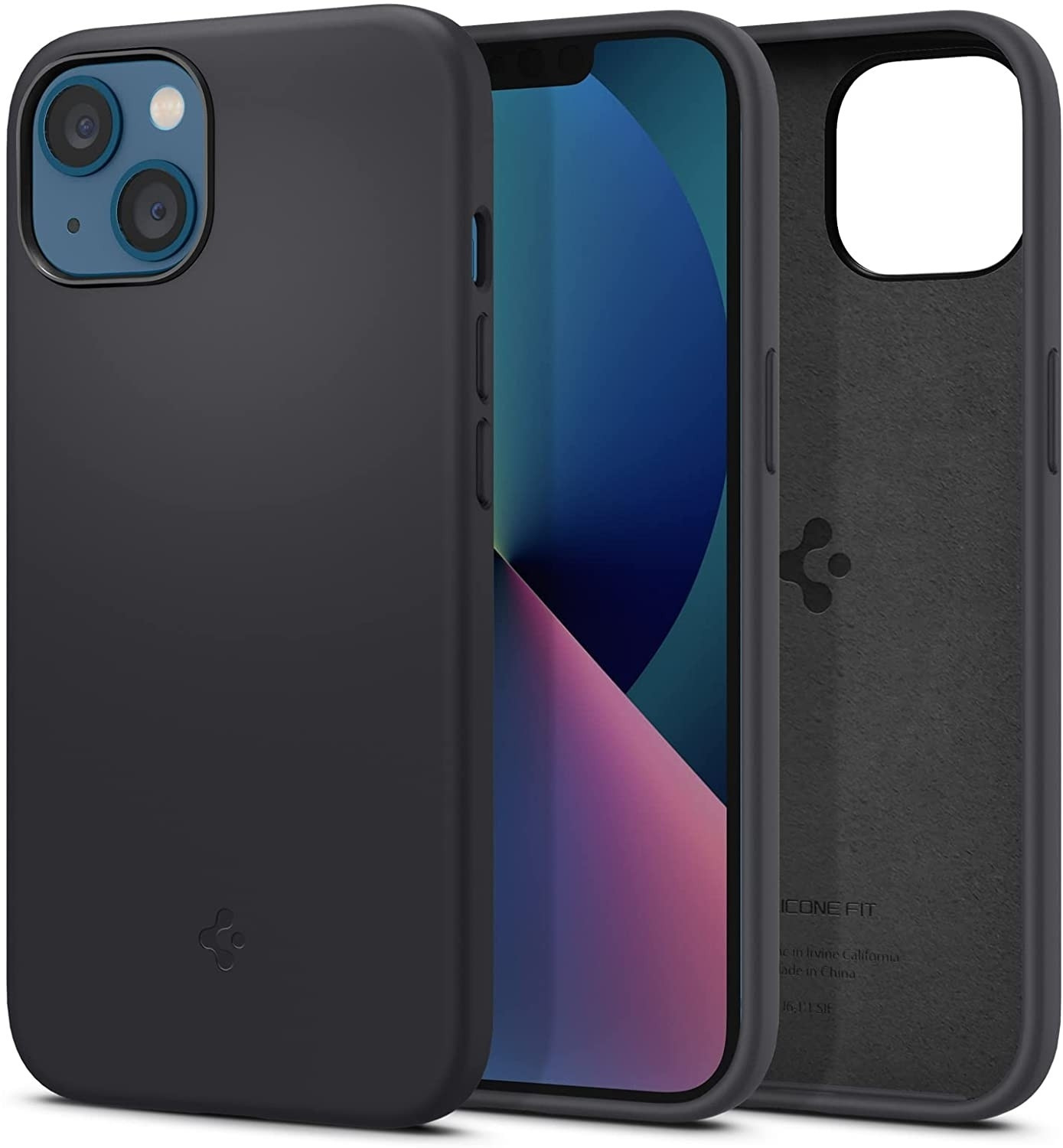 Spigen Θήκη Silicone Fit Apple iPhone 13 mini - Black (ACS03339