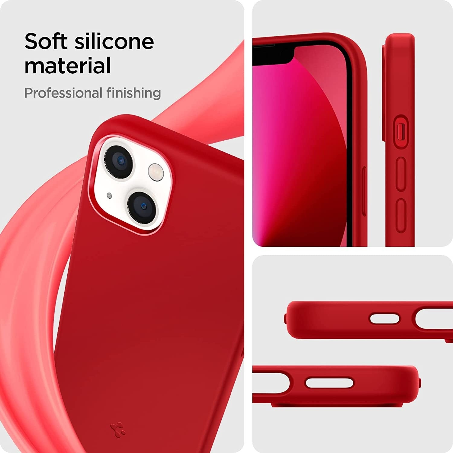 Spigen Θήκη Silicone Fit Apple iPhone 13 - Red (ACS03899)
