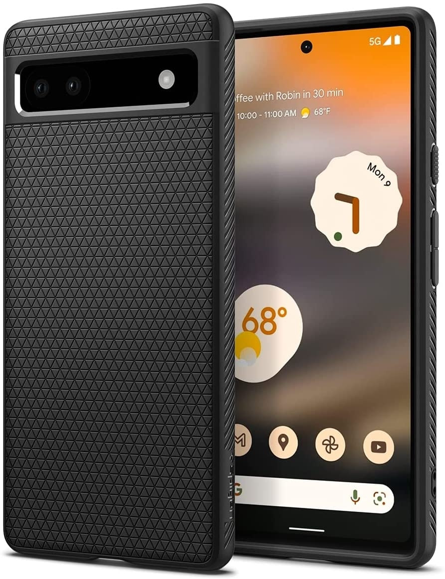 Spigen Θήκη Σιλικόνης Liquid Air - Google Pixel 6a - Matte Black (ACS04474)