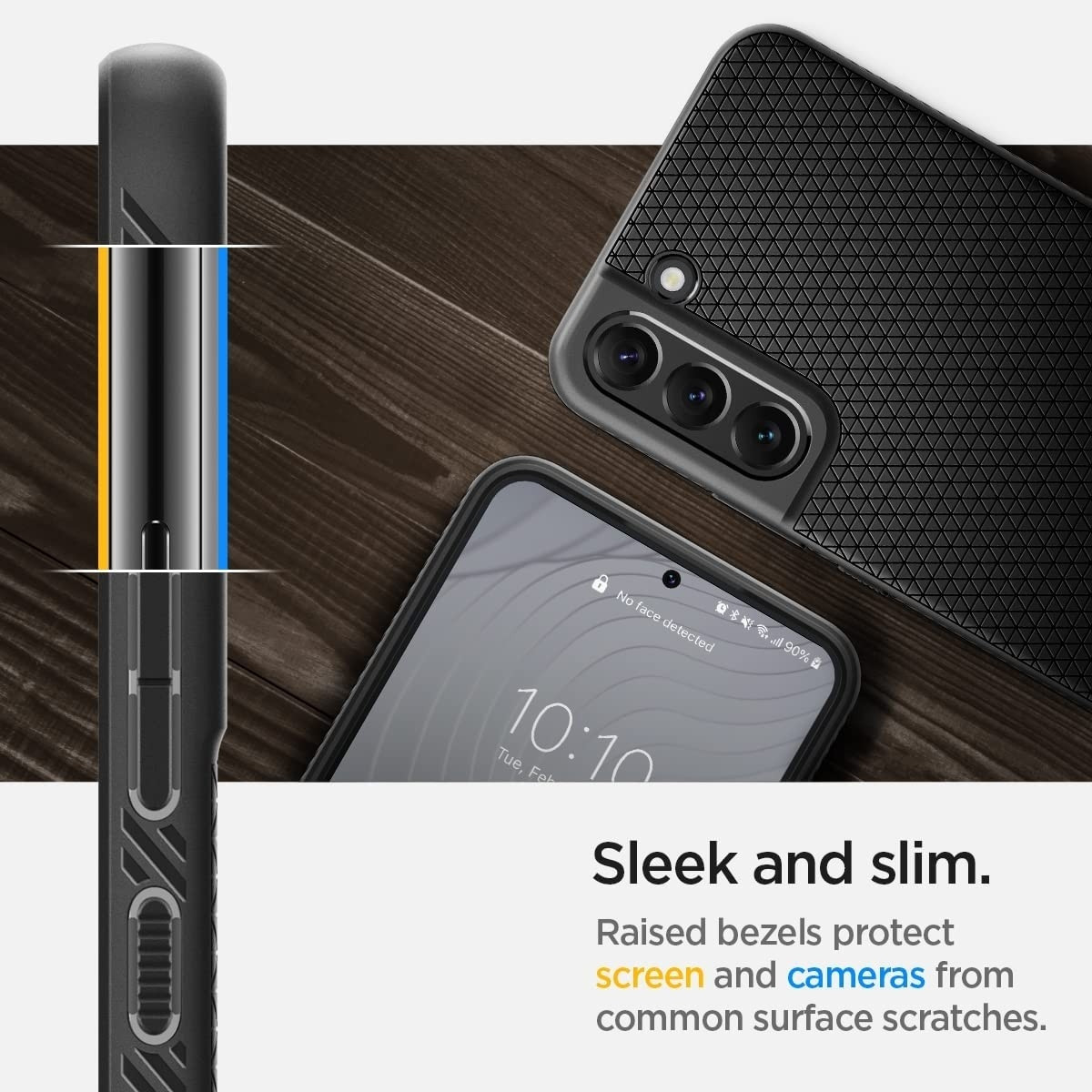Spigen Θήκη Σιλικόνης Liquid Air - Samsung Galaxy S22 5G - Matte Black (ACS03987)
