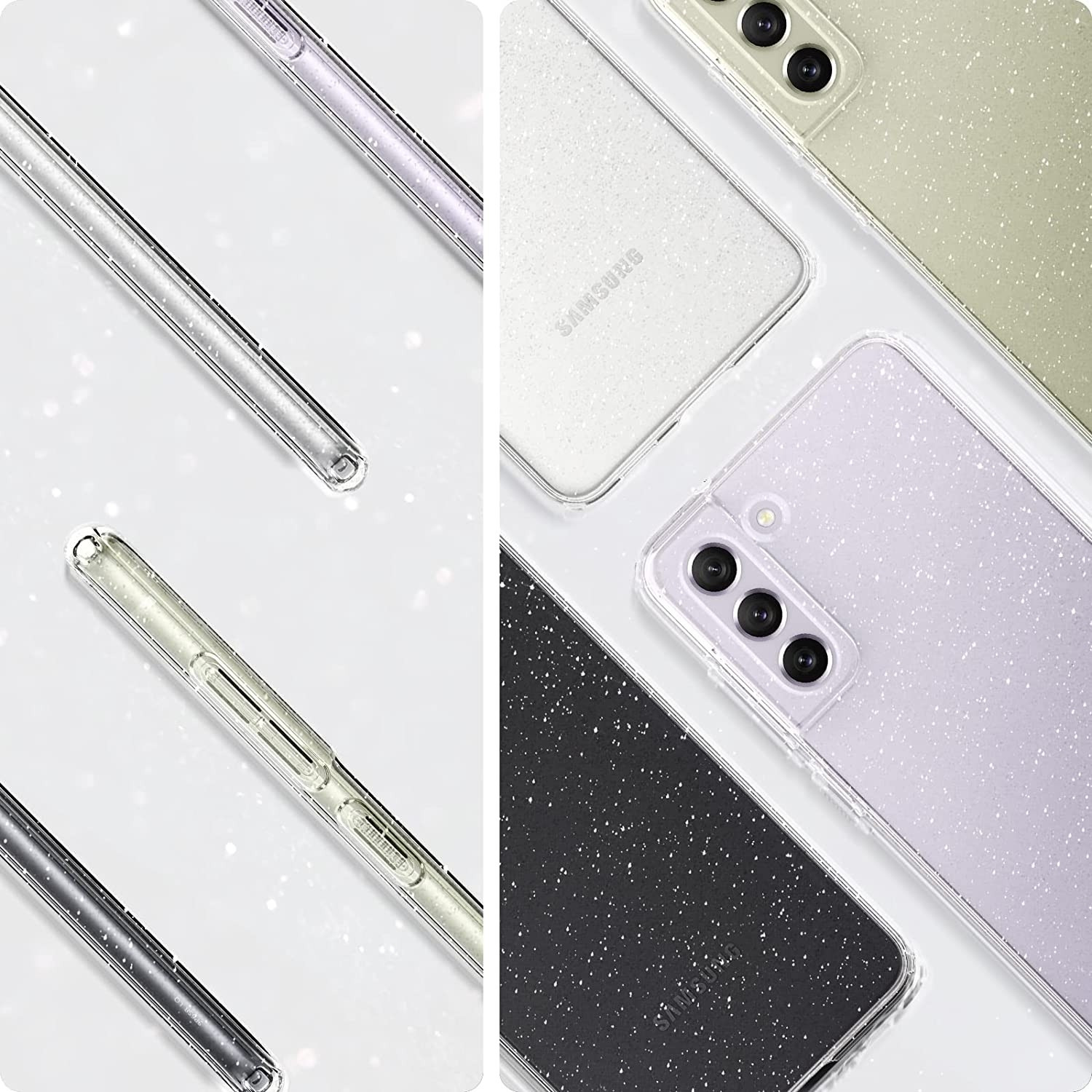 Spigen Θήκη Σιλικόνης Liquid Crystal Glitter - Samsung Galaxy S21 FE 5G - Crystal Quartz (ACS03056)