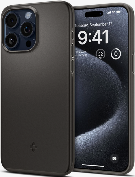 Spigen Θήκη Thin Fit - Apple iPhone 15 Pro - Gunmetal (ACS06687)