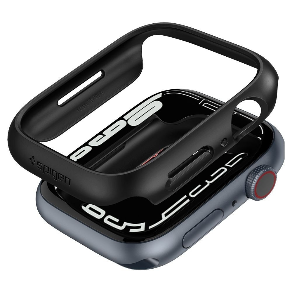 Spigen Θήκη Thin Fit Apple Watch 7 41mm - Black (ACS04184)