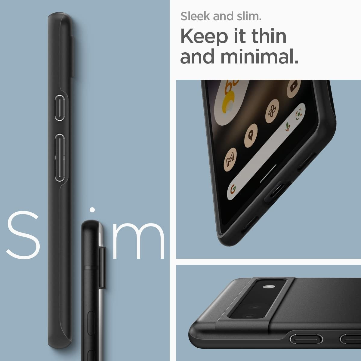 Spigen Θήκη Thin Fit - Google Pixel 6a - Black (ACS04473)