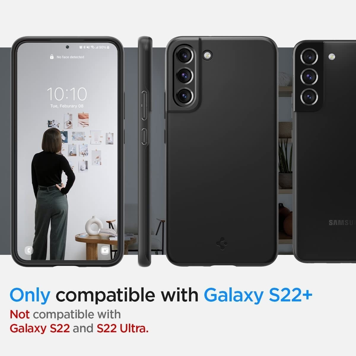 Spigen Θήκη Thin Fit - Samsung Galaxy S22 Plus 5G - Black (ACS03949)