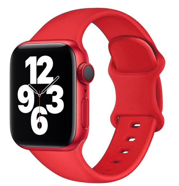 Λουράκι Σιλικόνης ΟΕΜ για Apple Watch SE/7/6/5/4 (42/44/45mm) - Red (200-109-648)