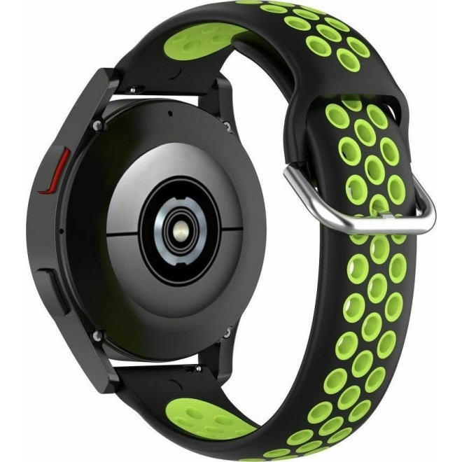 Tech-Protect Λουράκι Σιλικόνης Softband Samsung Galaxy Watch 4 / Classic 4 (46/44/42/40mm) - Black / Lime (9589046917196)