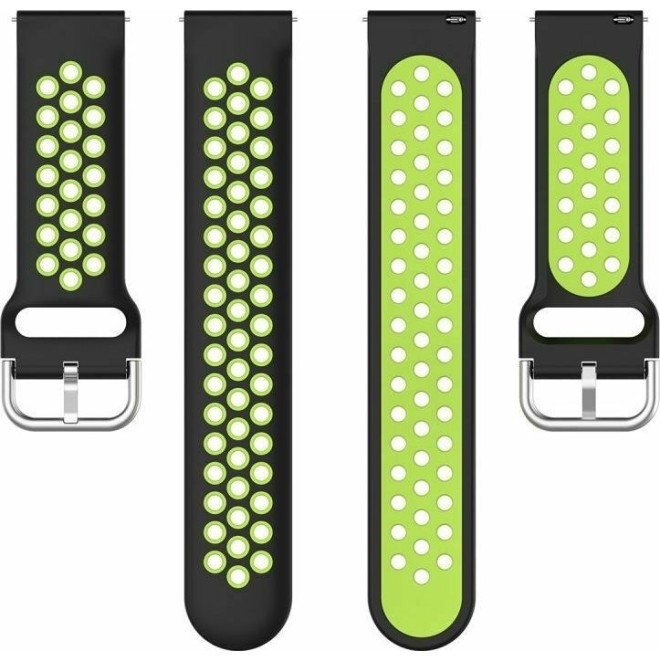 Tech-Protect Λουράκι Σιλικόνης Softband Samsung Galaxy Watch 4 / Classic 4 (46/44/42/40mm) - Black / Lime (9589046917196)
