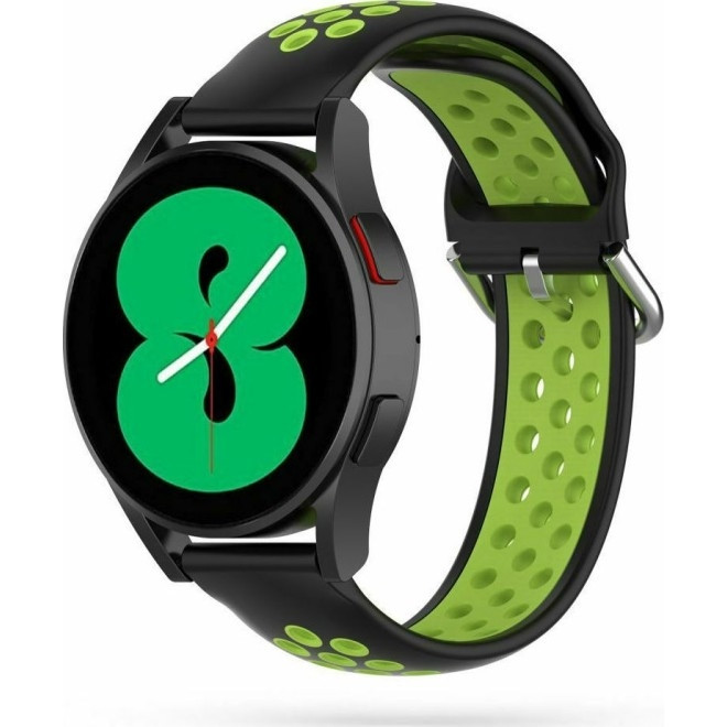 Tech-Protect Λουράκι Σιλικόνης Softband Samsung Galaxy Watch 4 / Classic 4 (46/44/42/40mm) - Black / Lime (9589046917196)