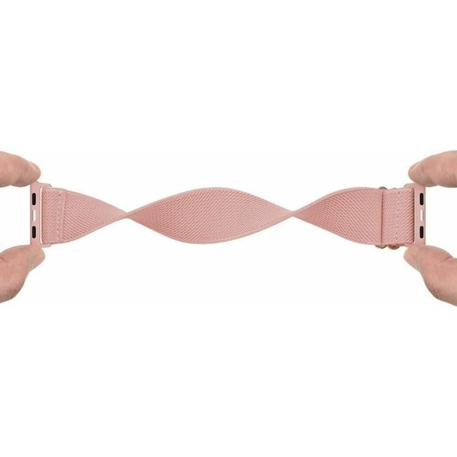 Tech-Protect Mellow Ελαστικό Υφασμάτινο Λουράκι Apple Watch SE/7/6/5/4/3(41/40/38mm) - Pink Sand (9589046917721)