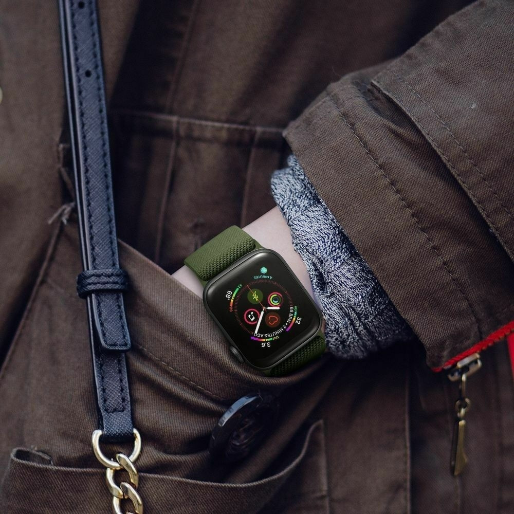 Tech-Protect Mellow Ελαστικό Υφασμάτινο Λουράκι Apple Watch SE/7/6/5/4/3 (45/44/42mm) - Green (89110)