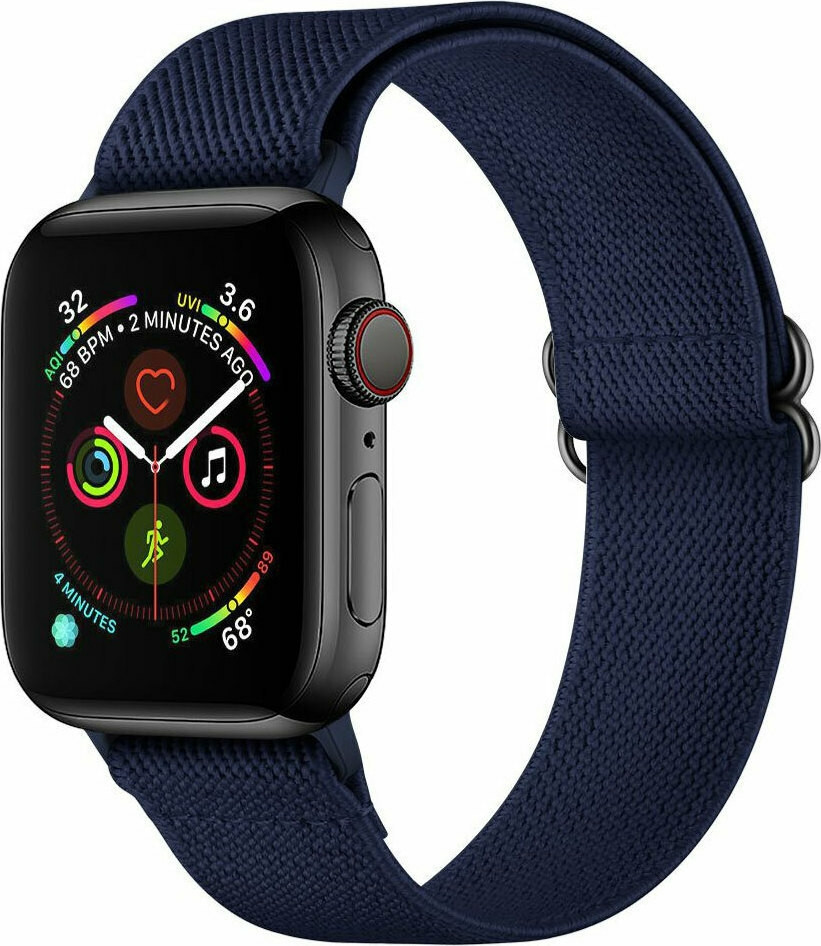 Tech-Protect Mellow Ελαστικό Υφασμάτινο Λουράκι Apple Watch SE/7/6/5/4/3 (45/44/42mm) - Navy (9589046917745) 