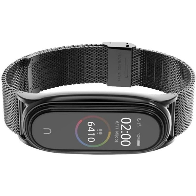 Tech-Protect Μεταλλικό Λουράκι Milaneseband Xiaomi Mi Band 7 - Black (9589046923470)