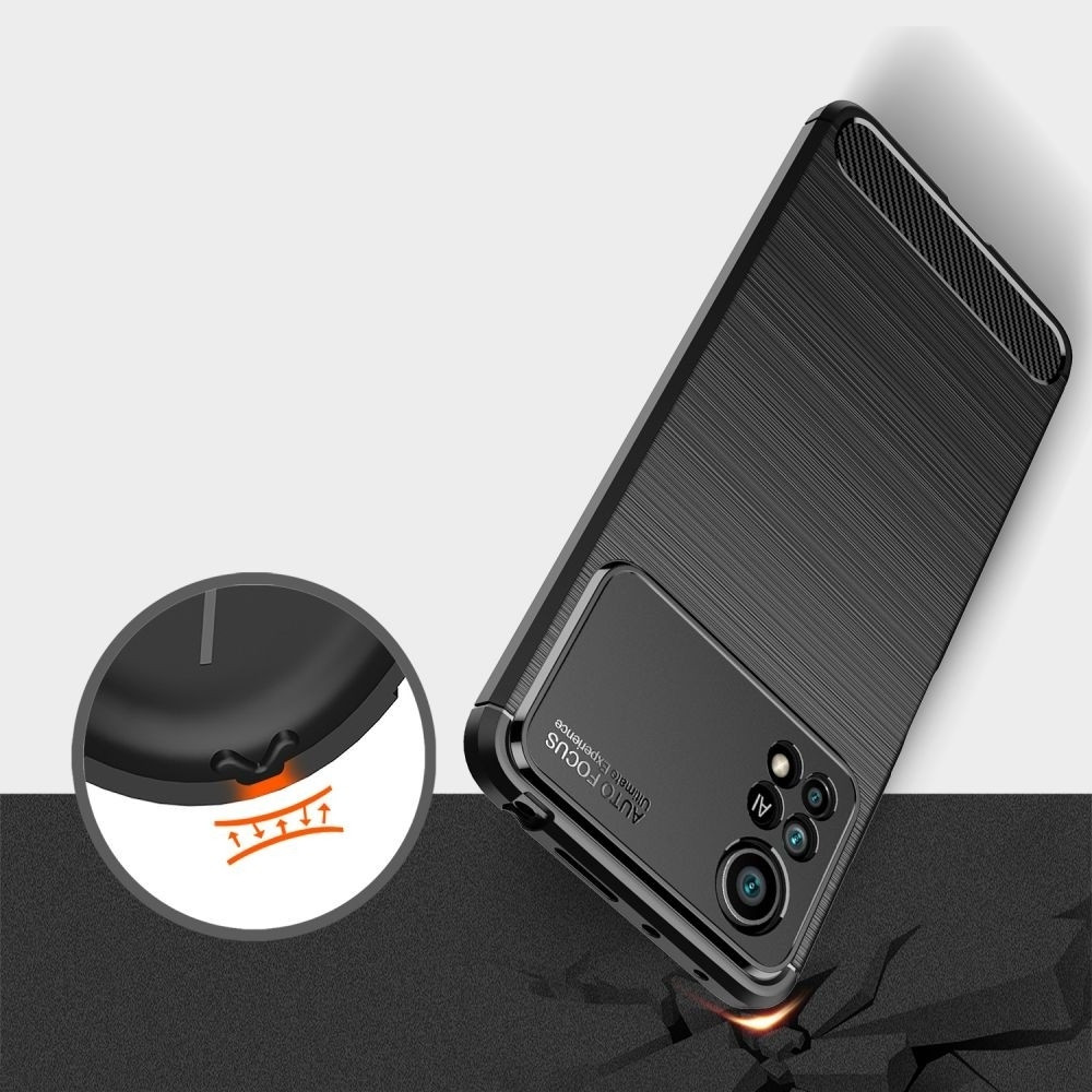Tech-Protect Θήκη Σιλικόνης Carbon - Xiaomi Poco X4 Pro 5G - Black (9589046922152)