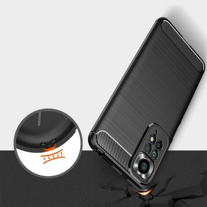 Tech-Protect Θήκη Σιλικόνης Carbon - Xiaomi Redmi Note 11 Pro - Black (99585)