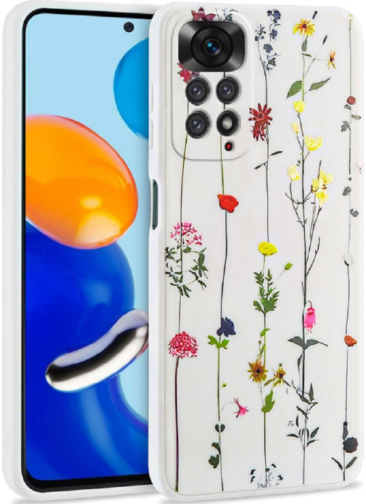 Tech-Protect Θήκη Σιλικόνης Mood - Xiaomi Redmi Note 11 / 11S - Garden White (9589046923128)