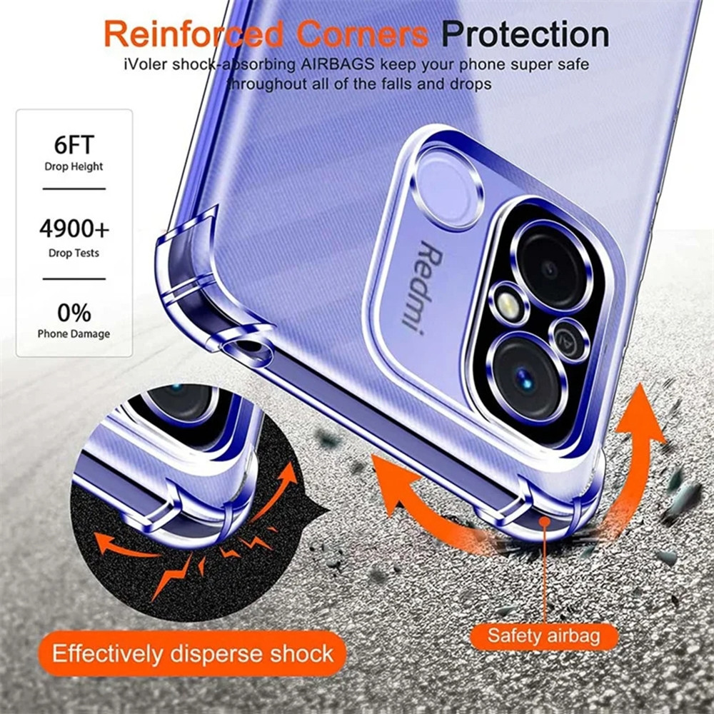 Techsuit Shockproof Clear Silicone - Διάφανη Θήκη Σιλικόνης - Xiaomi Redmi 12C - Clear (5949419083387)