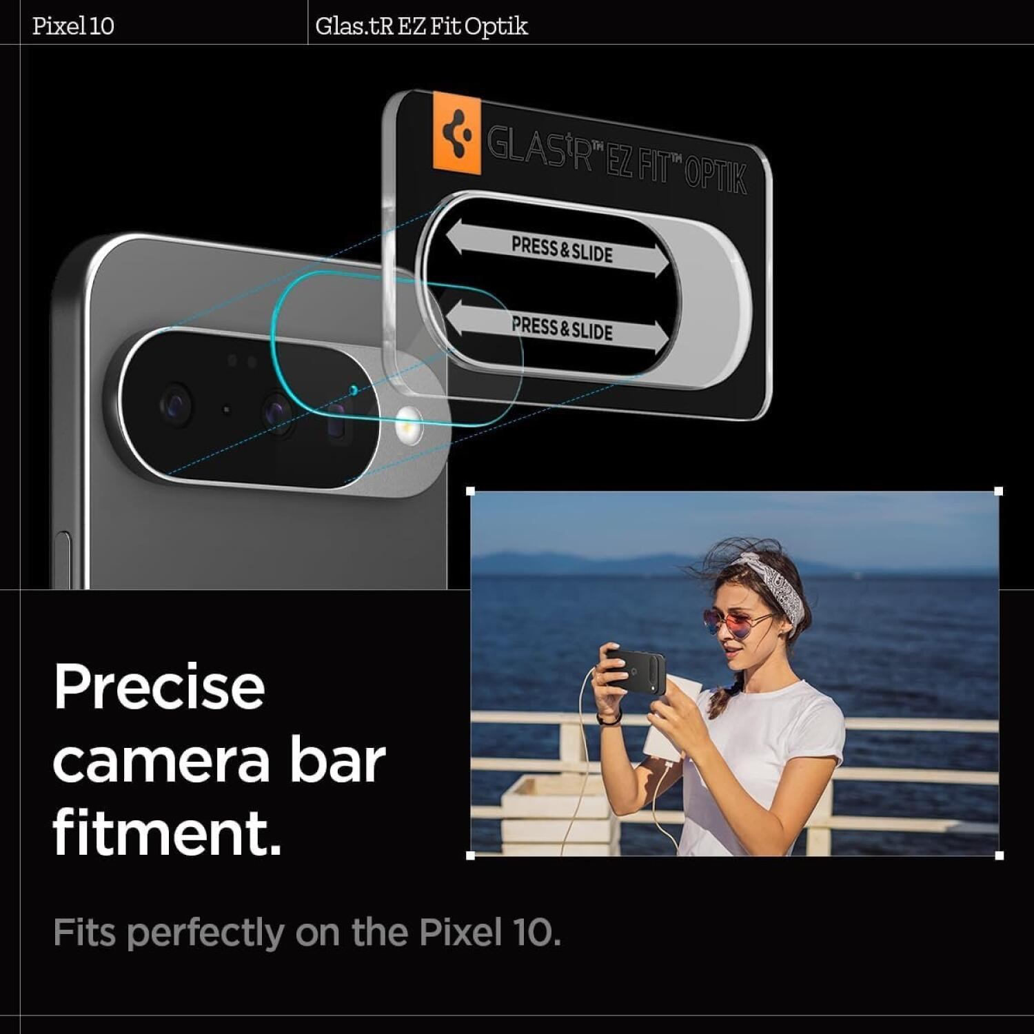 Tempered Glass Google Pixel 10 Spigen GLAS.tR EZ Fit OPTIK Αντιχαρακτικό Γυαλί Προστασίας για Φακό Κάμερας 2 Τεμάχια - Crystal Clear (AGL09661)