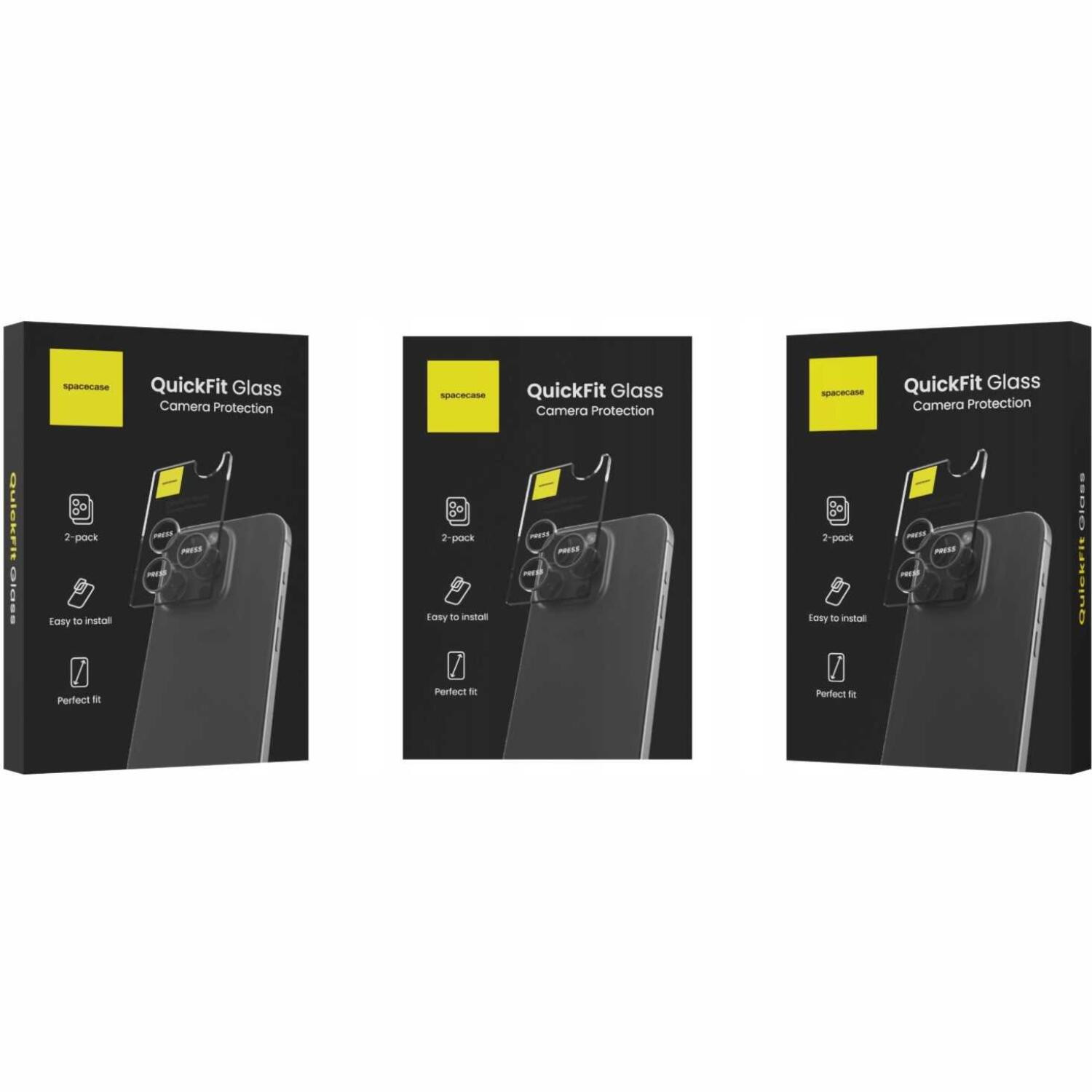 Tempered Glass iPhone 17 Pro / 17 Pro Max Spacecase QuickFit Camera Glass Αντιχαρακτικό Γυαλί Προστασίας για Φακό Κάμερας 2 Τεμάχια - Silver (5905719131746)