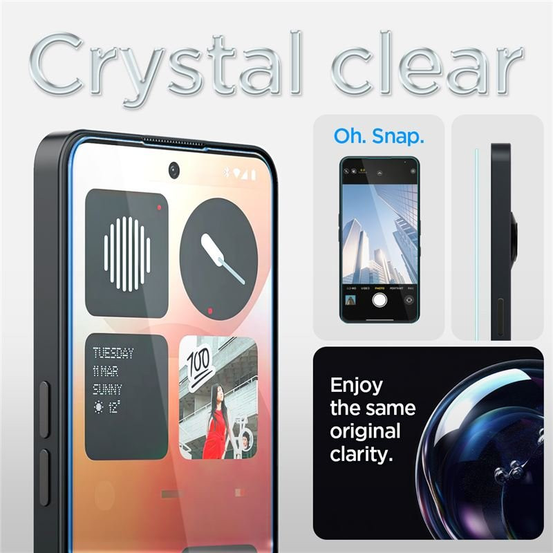Tempered Glass Nothing Phone 3a / 3a Pro Spigen GLAS.tR EZ Fit HD Αντιχαρακτικό Γυαλί Προστασίας Οθόνης - Clear (AGL09429)
