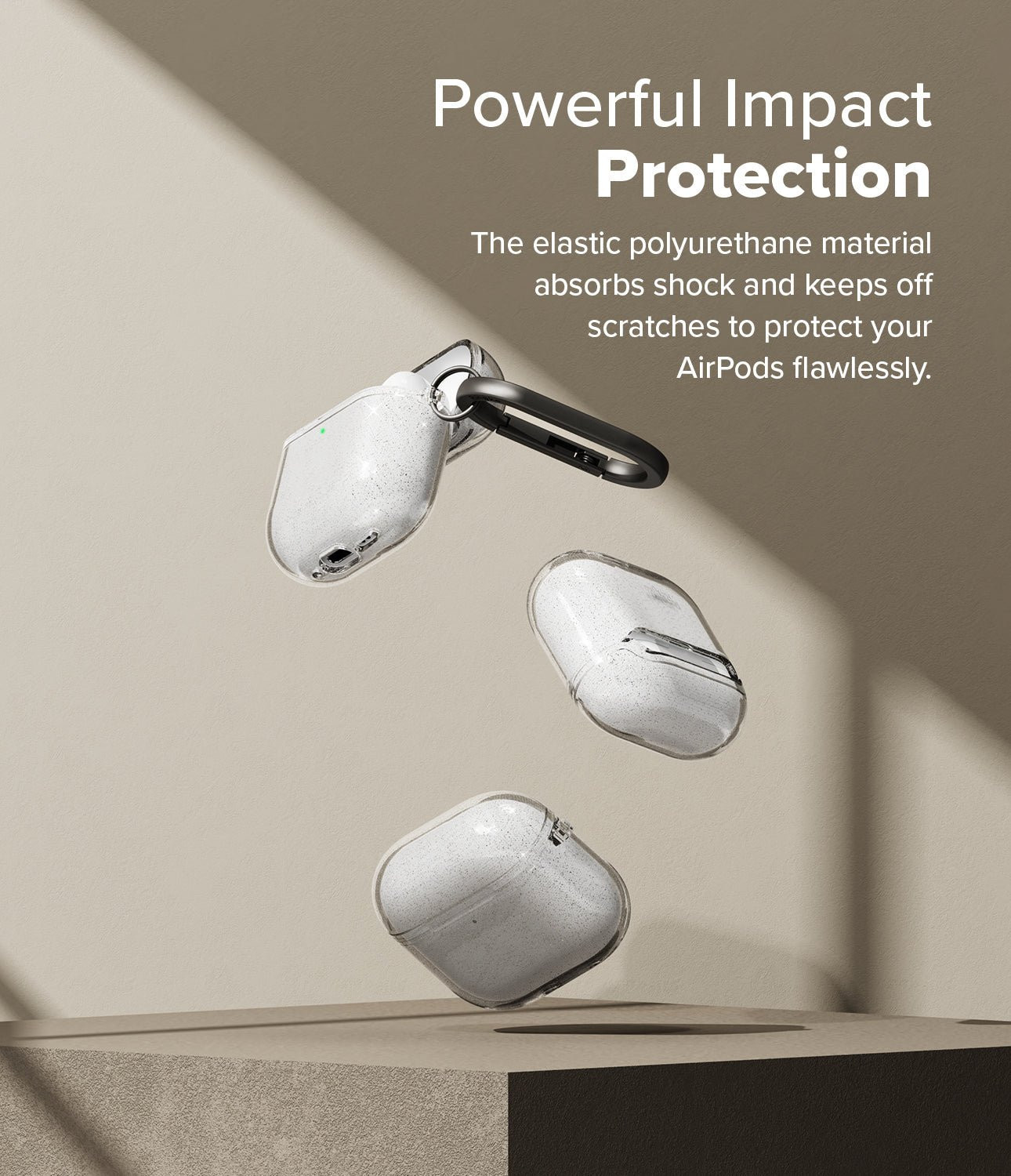 Θήκη AirPods 4th Gen Ringke Air Σιλικόνης - Glitter Clear (8800274964495)
