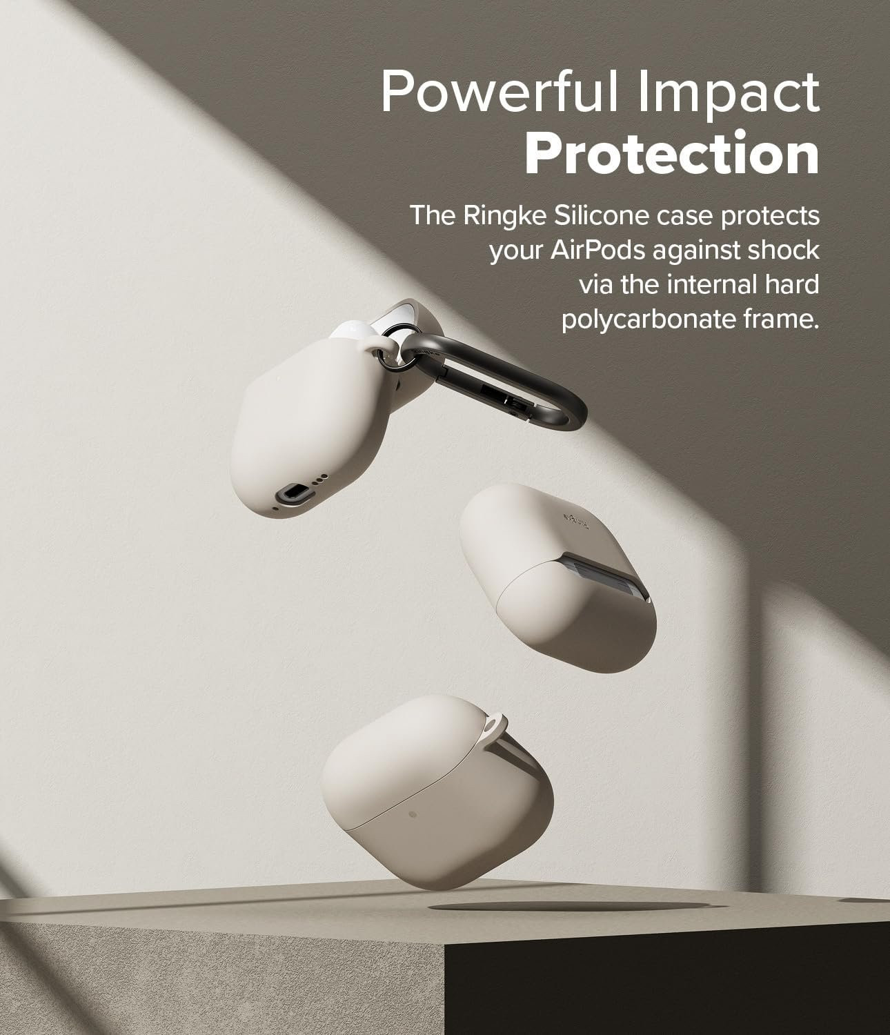 Θήκη AirPods 4th Gen Ringke Silicone Σκληρή - Stone (8800274964211)
